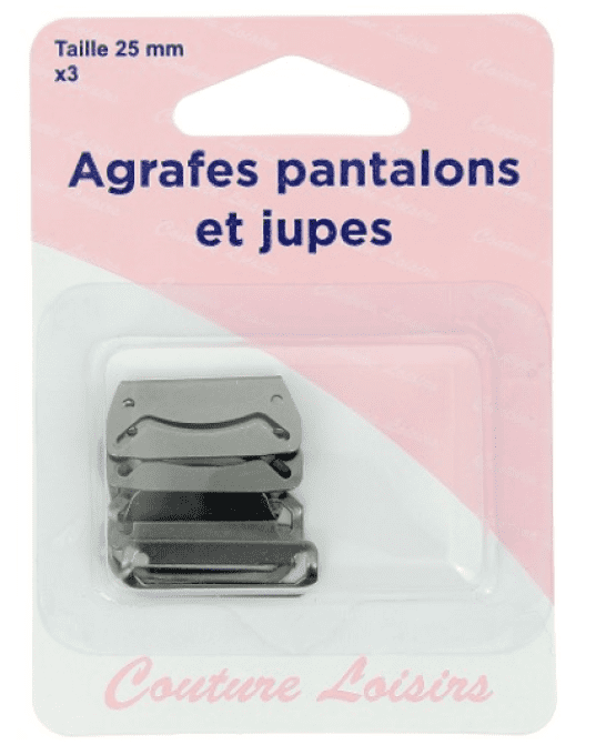 Agrafes pantalons & jupes taille 25mm