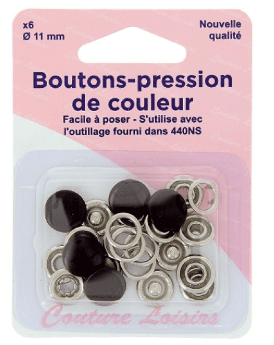 Boutons-pression de couleur