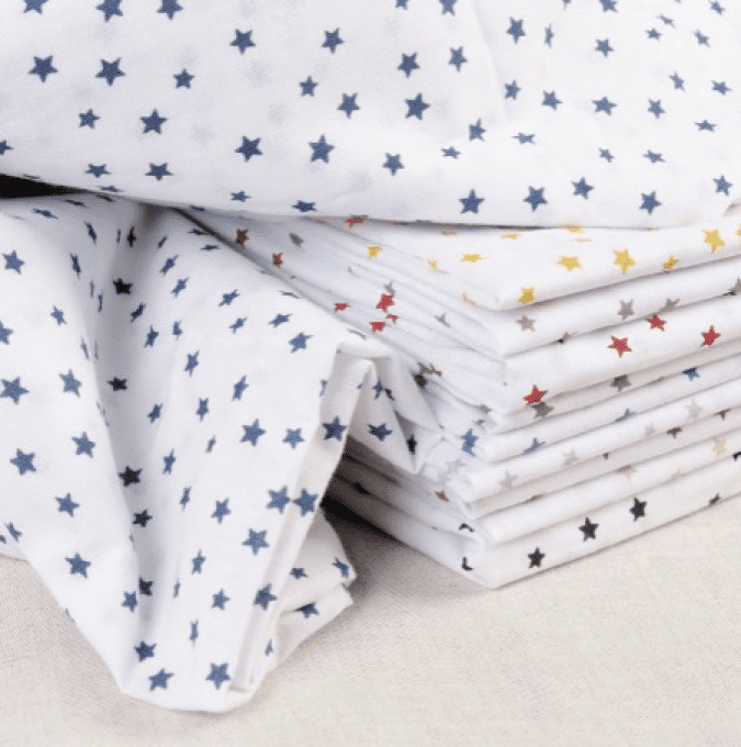 Tissu Coton Étoile Creanous 100% Coton 140 cm 110 g/m² Par 50 cm