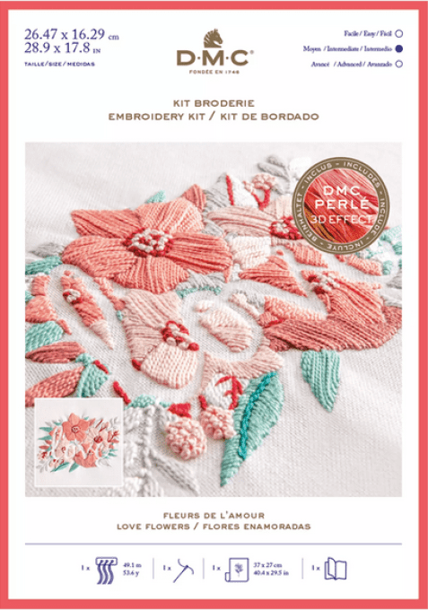 kit broderie fleurs de l'amour TB150