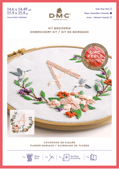 kit broderie couronne de fleurs TB149