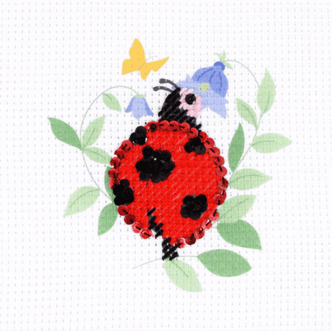 kit broderie coccinelle pour enfant 