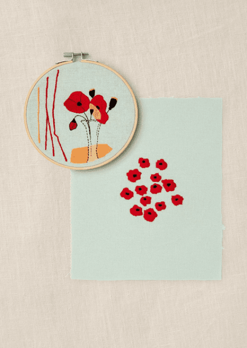 kit broderie champ de coquelicots TB177