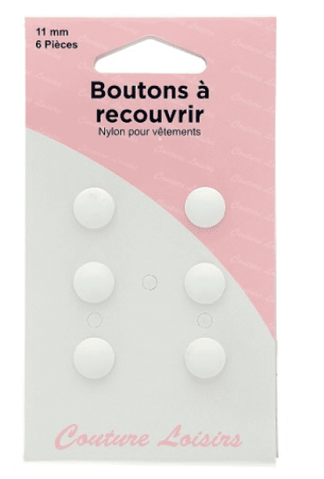 Boutons à recouvrir x6