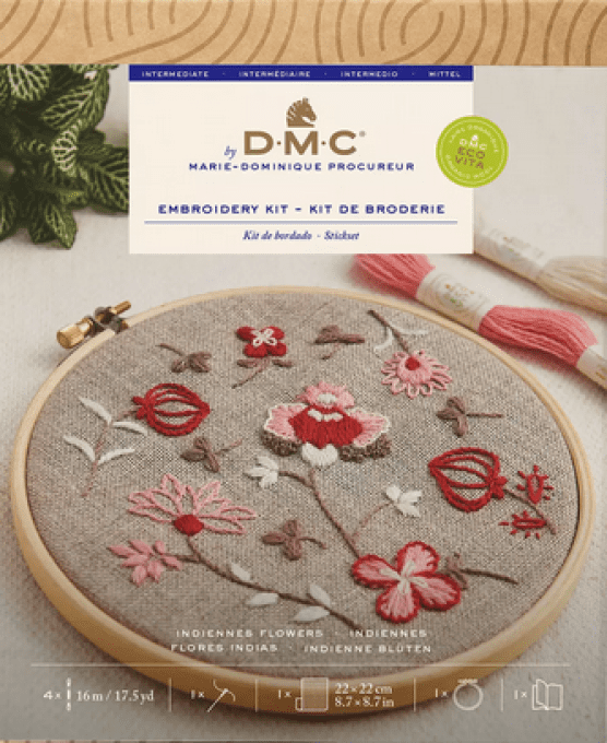 kit broderie indiennes fleurs TB228