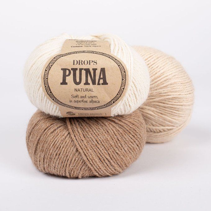 Drops Design Puna 100% Alpaga 50g 110m Aiguilles 4mm