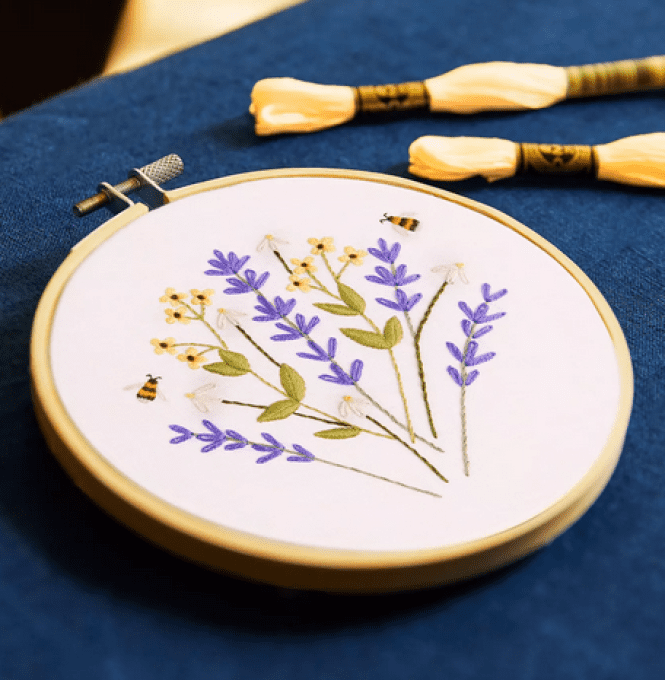 kit broderie fleurs sauvages TB217