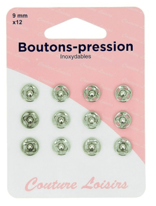 boutons pression inoxydable