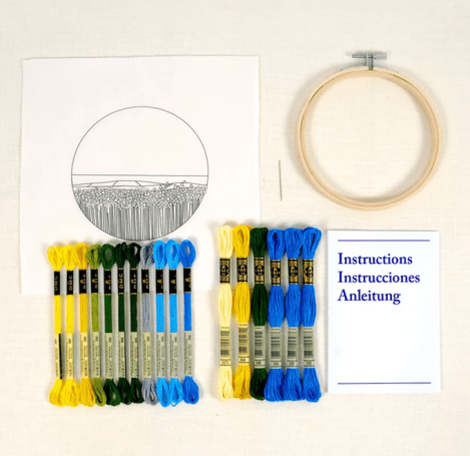 kit broderie champs de tournesols TB195