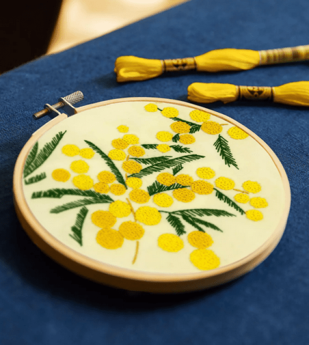 kit broderie mimosas TB199