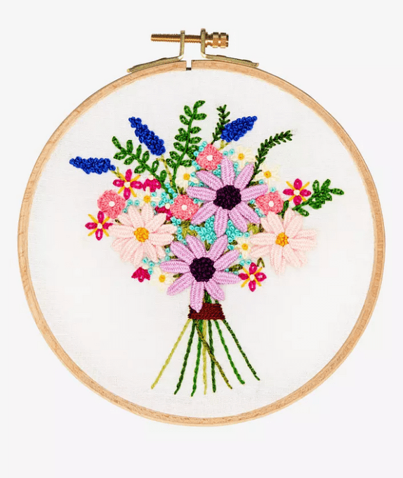 kit broderie bouquet cosmos TB156