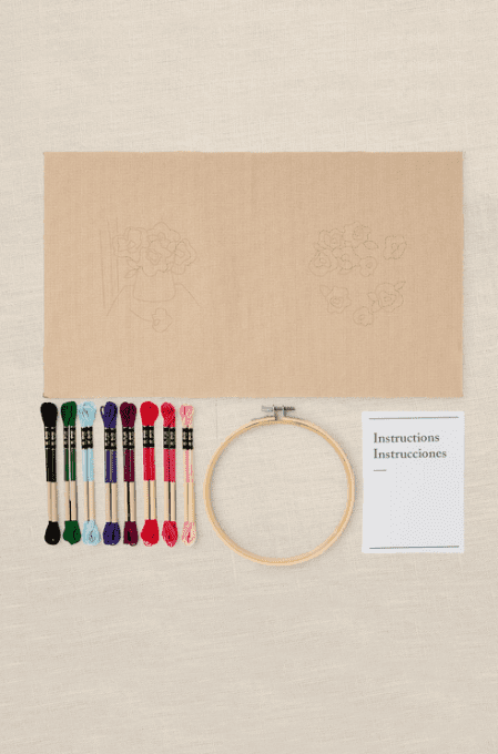 kit broderie duo envolée d'anemones TB175