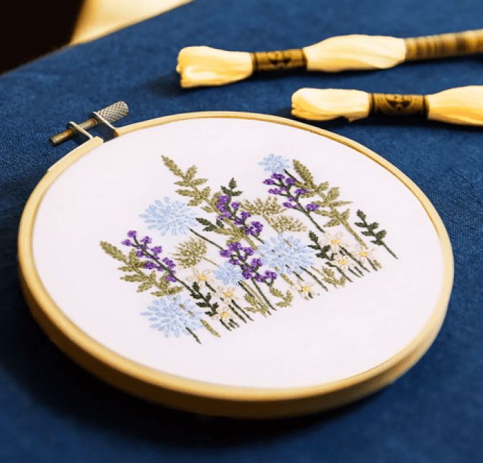 kit broderie fleurs sauvages TB221